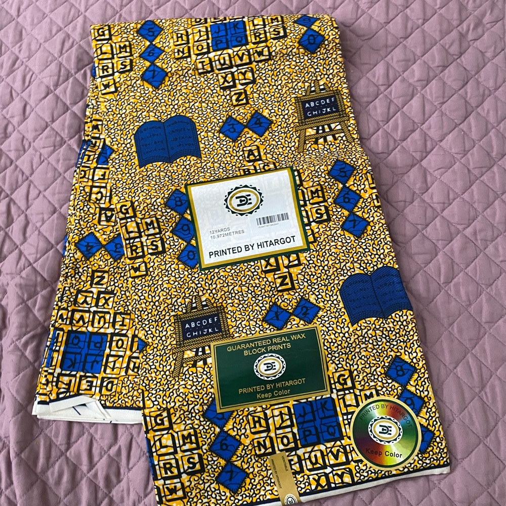 6yrds African Print Fabric Ankara School teacher
